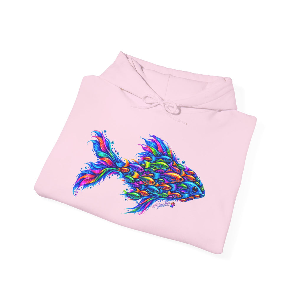 Fish Hoodie — Colorful Abstract Fish Graphic Pullover