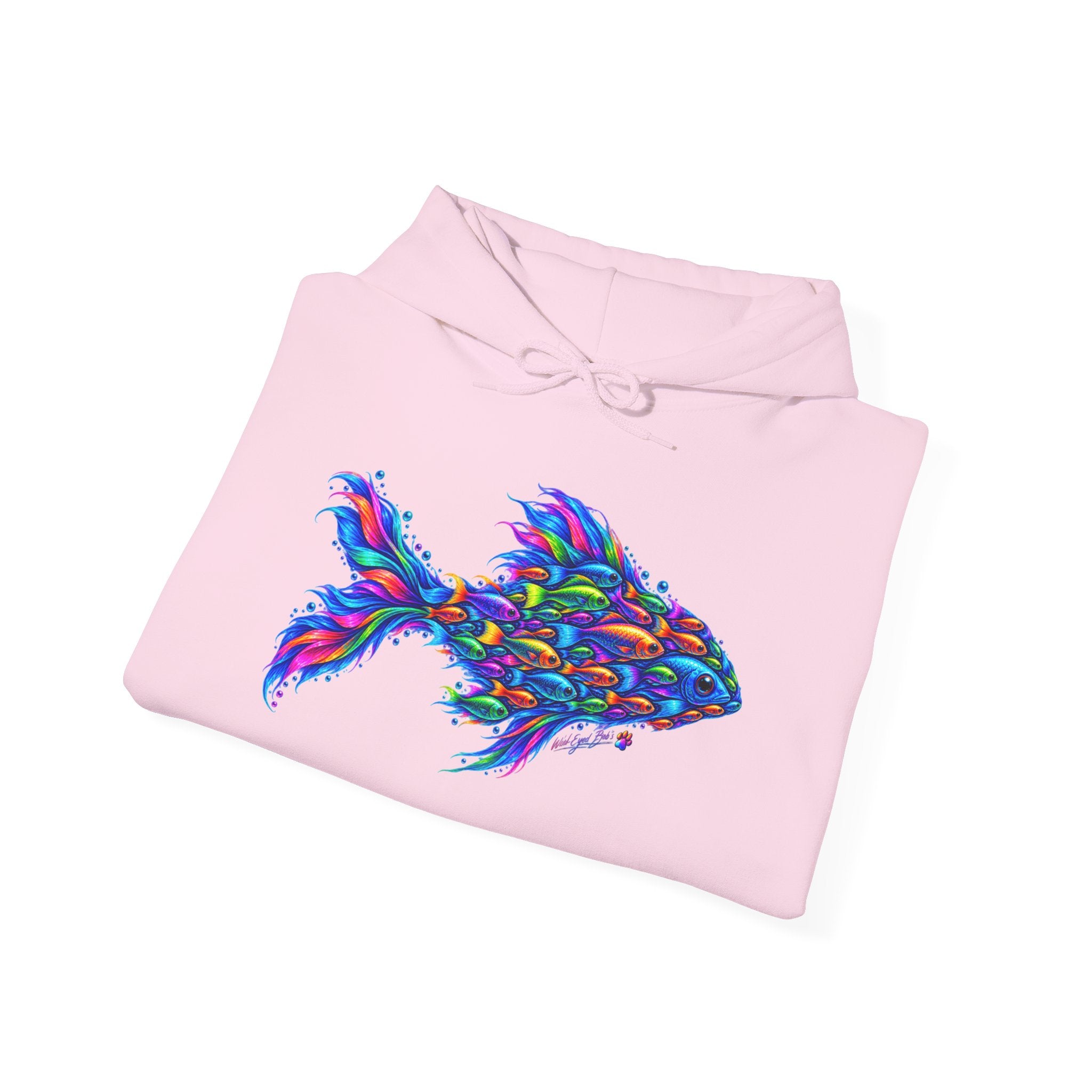 Fish Hoodie — Colorful Abstract Fish Graphic Pullover