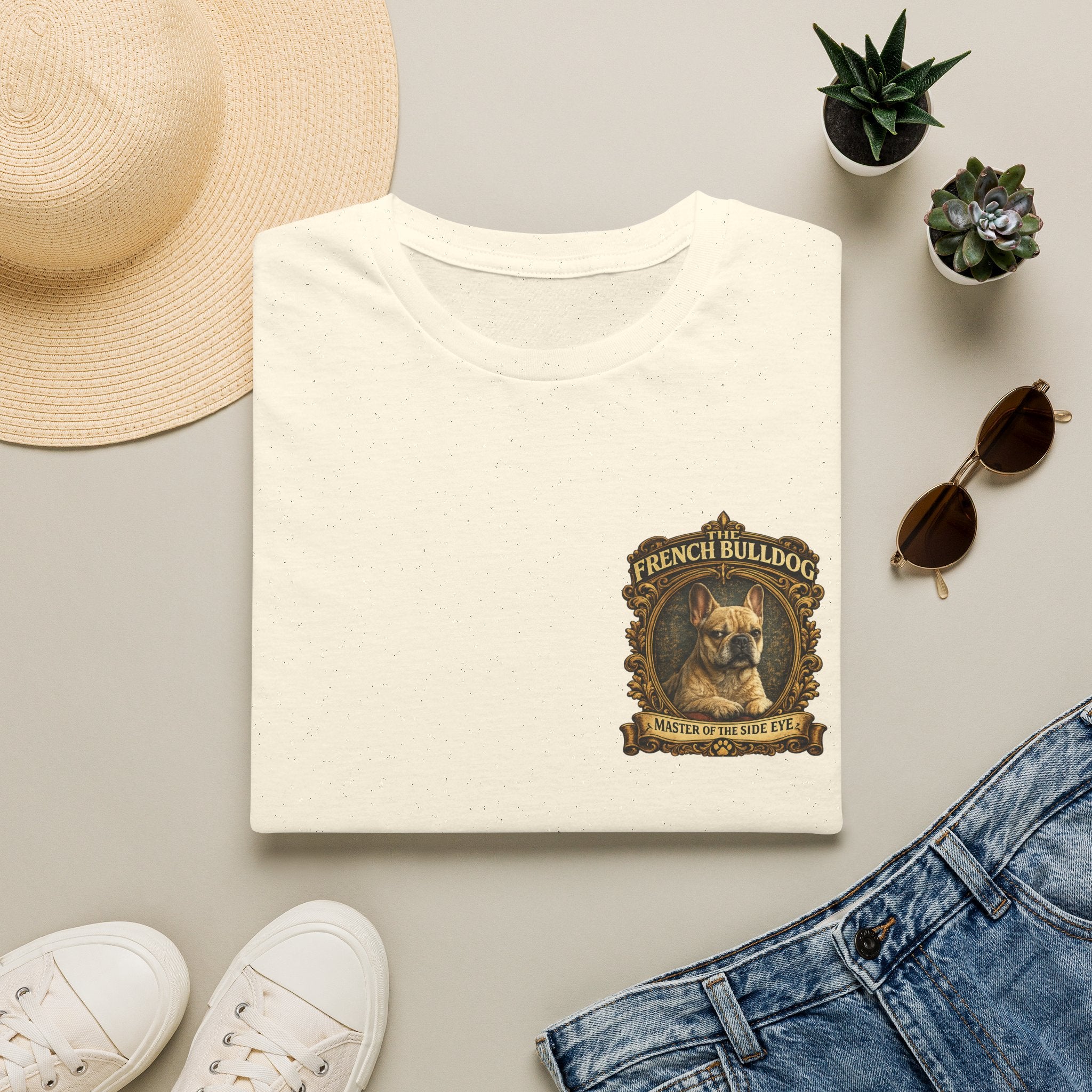 French Bulldog T-Shirt — "The French Bulldog: Master of the Side Eye" Vintage Dog Tee