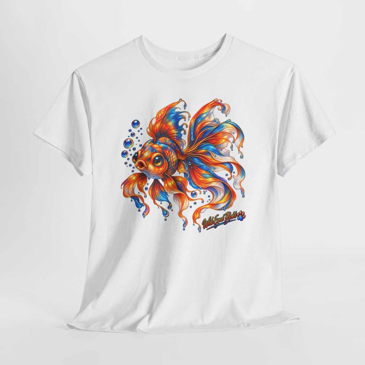 Goldfish Art T-Shirt — Colorful Fantail Goldfish Illustration Tee