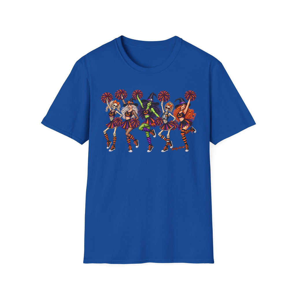 Halloween Cheerleader Witches T-Shirt — Dancing Witch Squad Pumpkin Spice Costume Tee