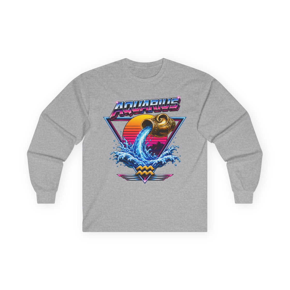 Aquarius Retro Wave Long Sleeve Tee