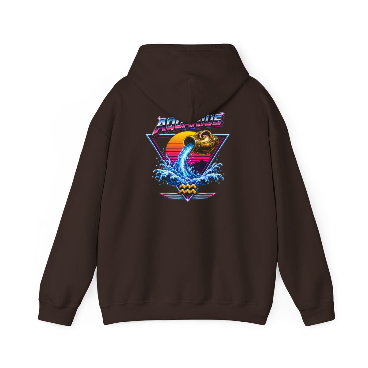 Retro Sunset Aquarius Hoodie —  Graphic Sweatshirt