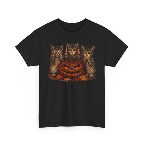 Anthropomorphic  Kittens & Jack-O'-Lantern Tee