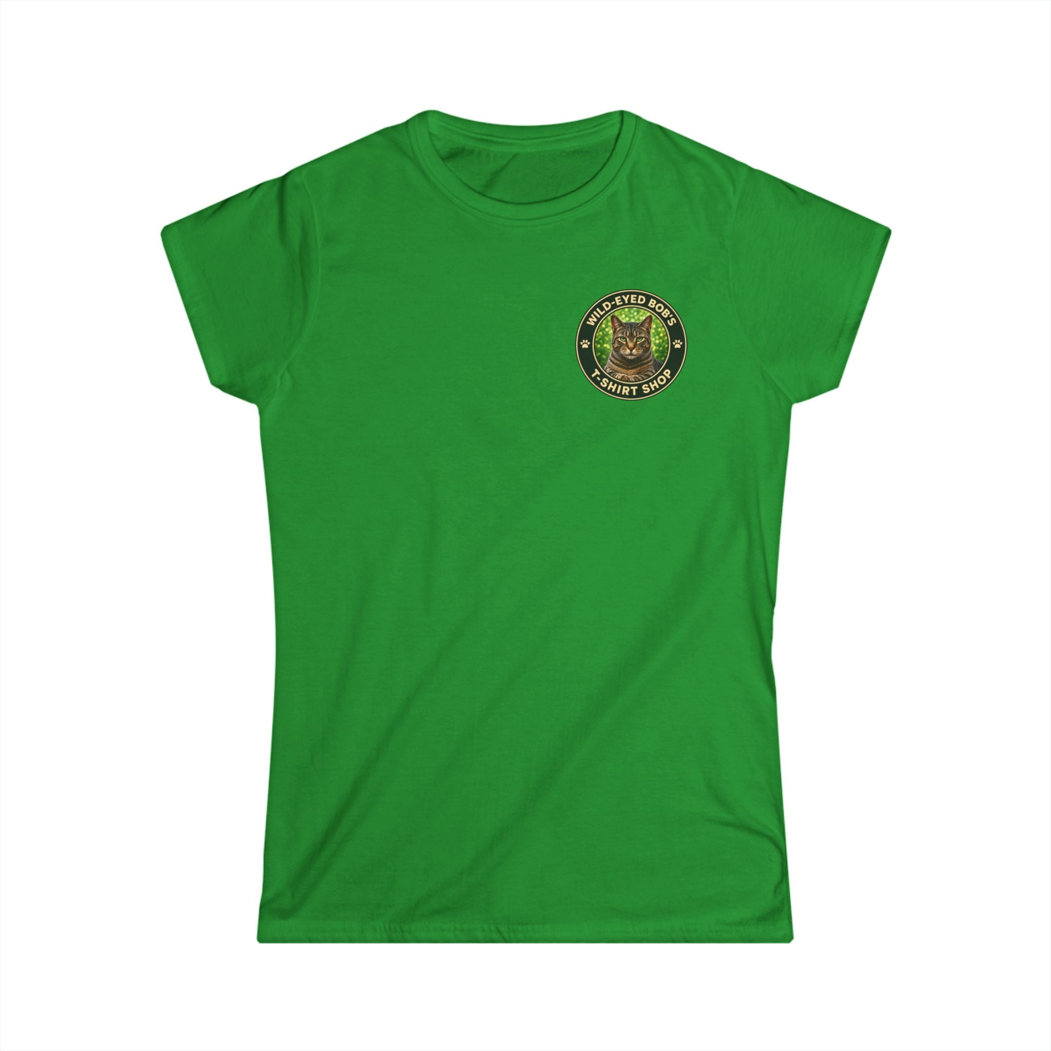 "Wild-Eyed Bob's T-Shirt Shop" Cat Logo Tee