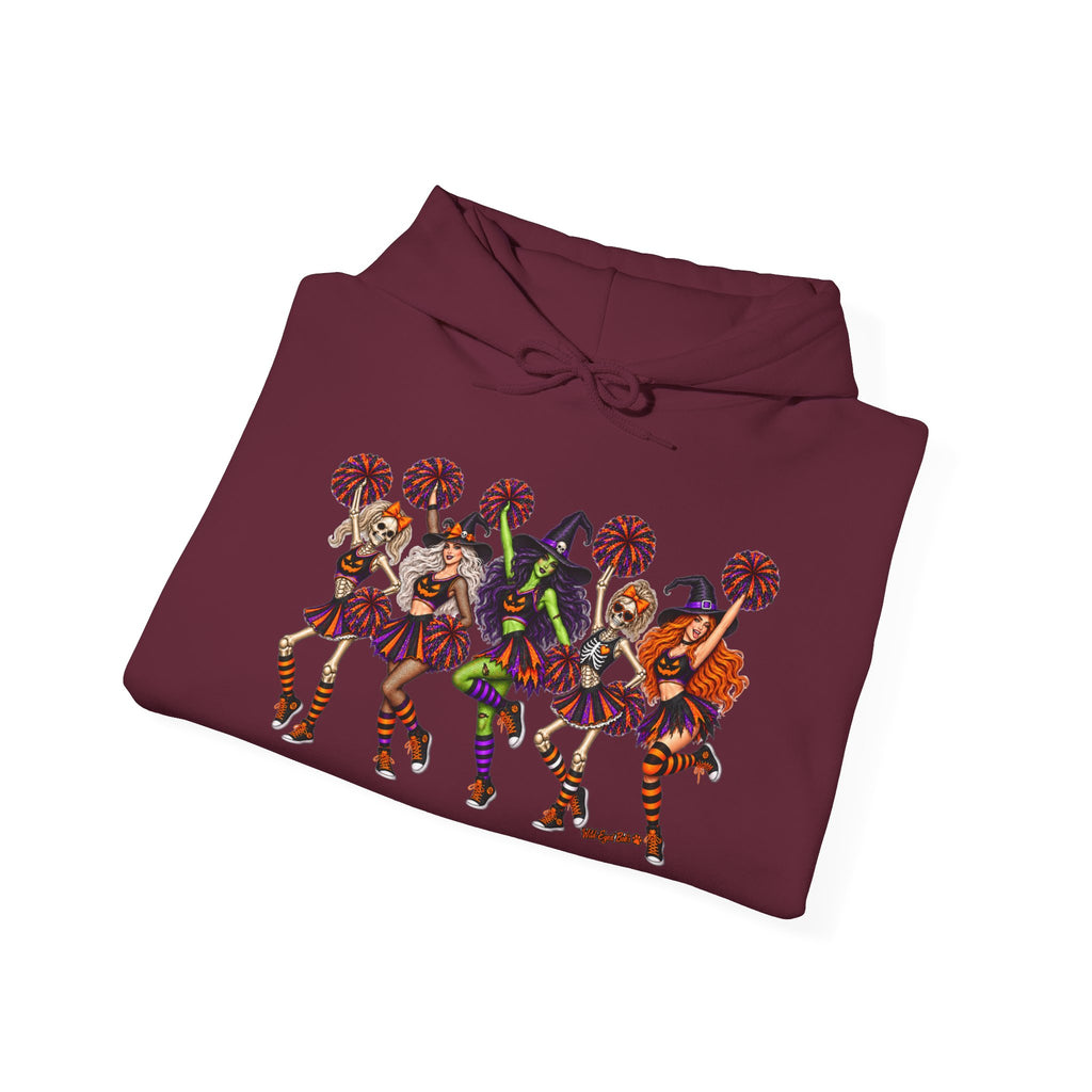Chreerleader Squad Graphic Hoodie — Colorful Dancing Cheerleader Squad Design