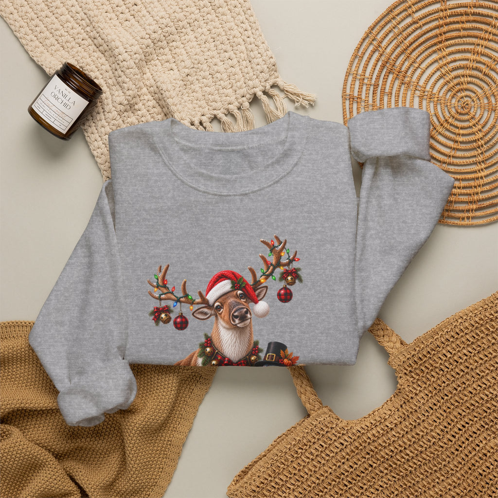 Holiday Mash-up Sweatshirt — Christmas Thanksgiving Halloween Funny