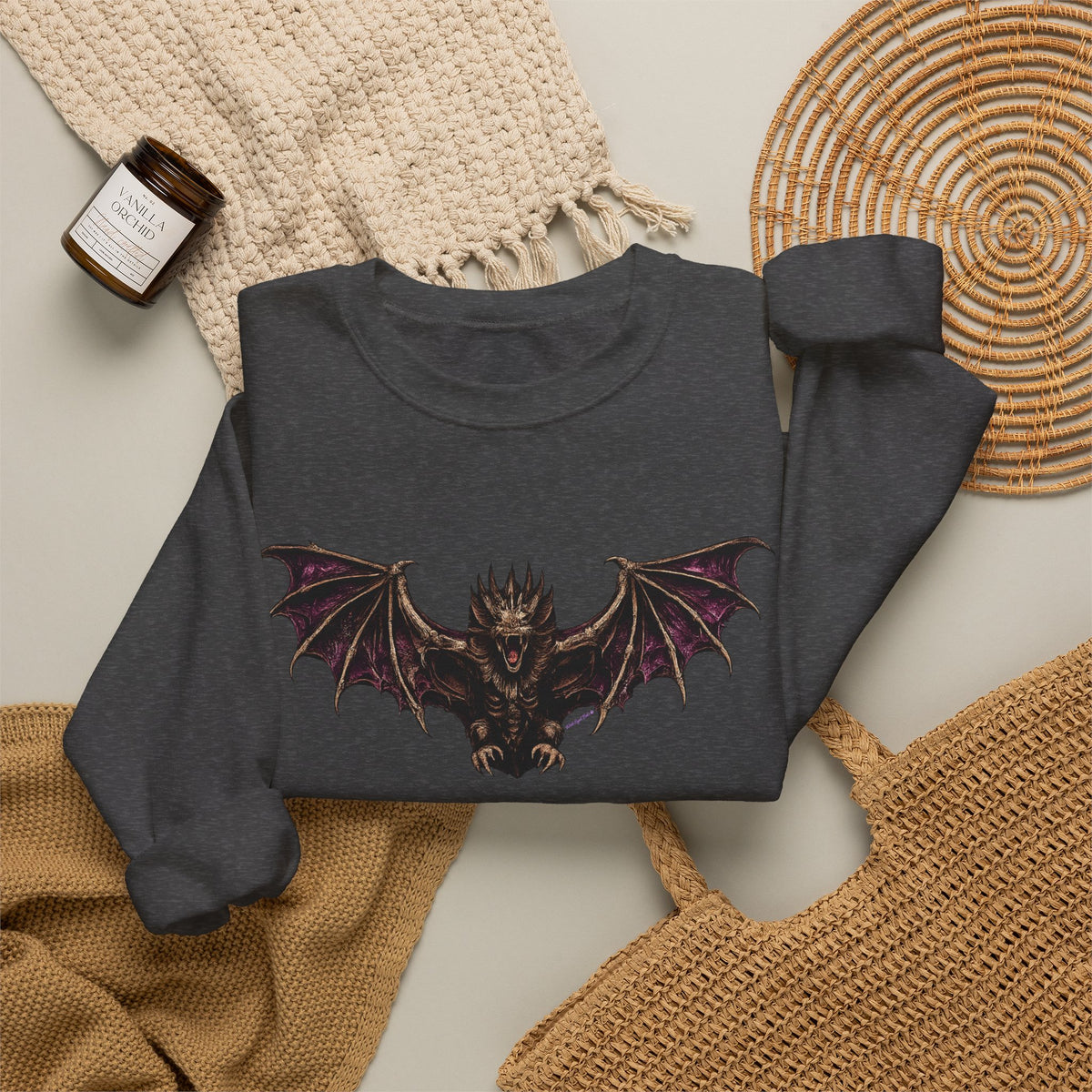 Gothic Bat Demon Crewneck Sweatshirt