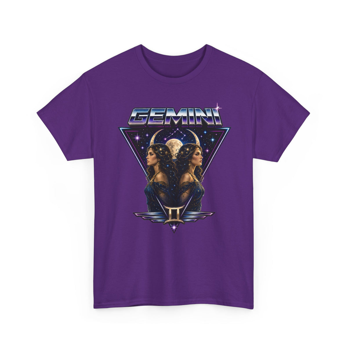 Gemini Zodiac Tee — Retro Twin Goddess Astrology T-Shirt