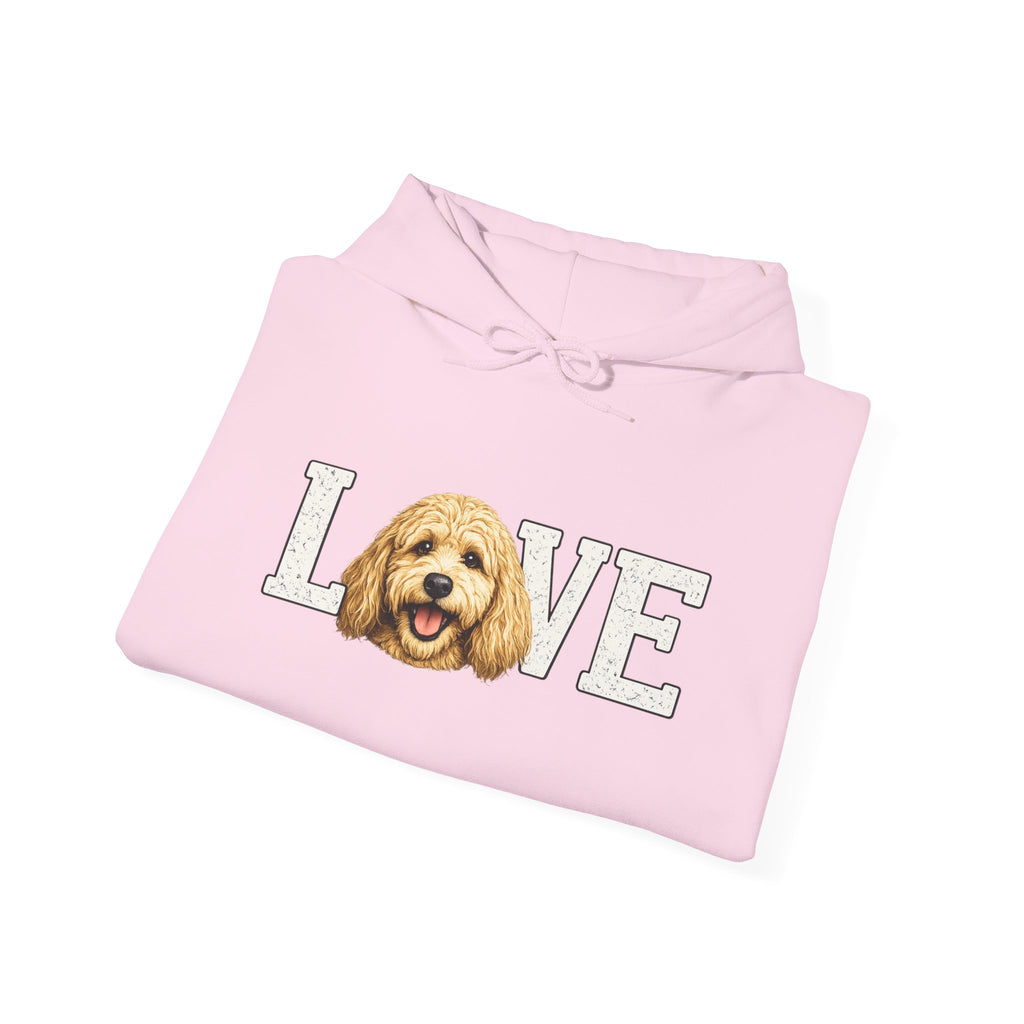 Goldendoodle Dog Love Hoodie – Cute Goldendoodle 'LOVE' Graphic Sweatshirt