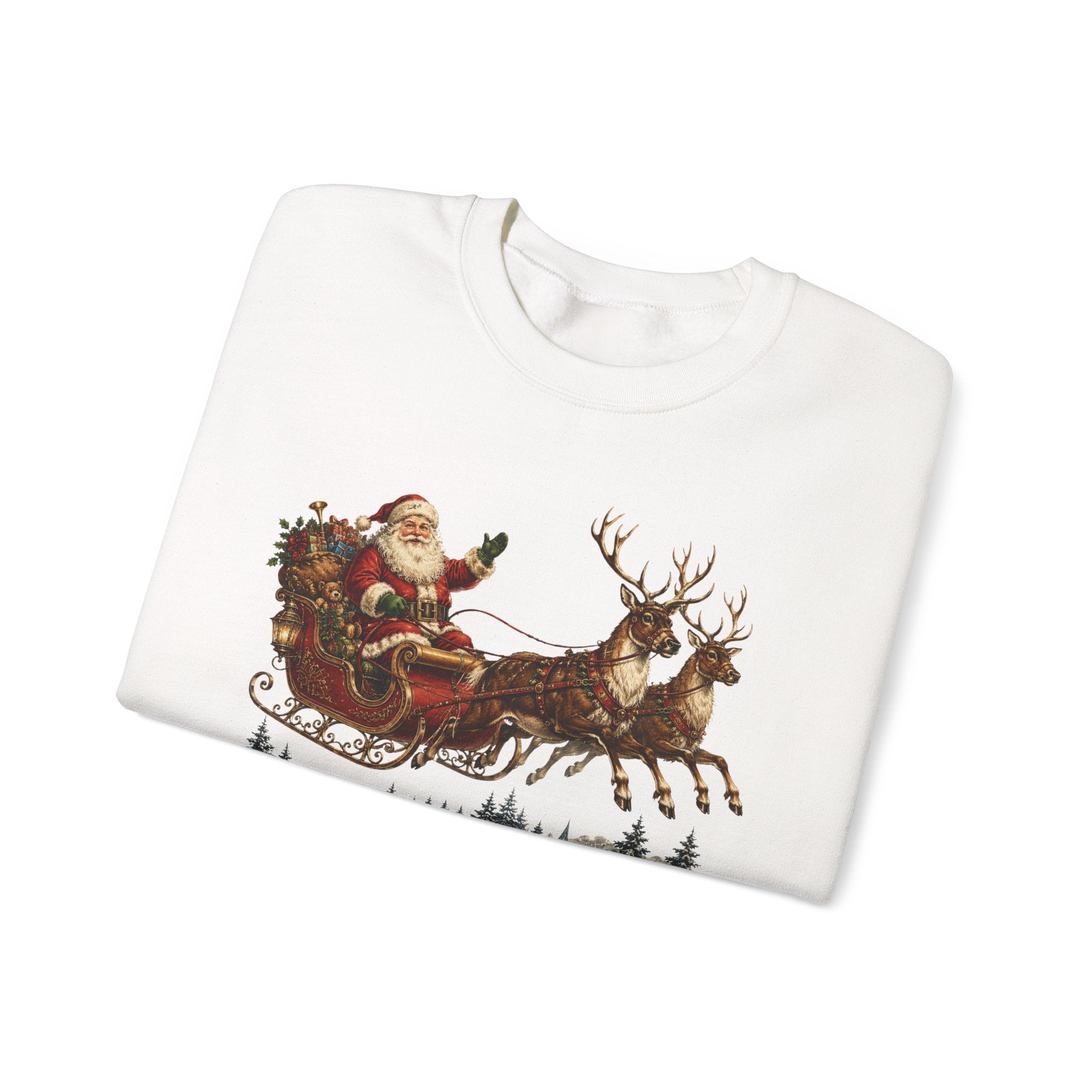 Vintage Santa Sleigh Crewneck Sweatshirt