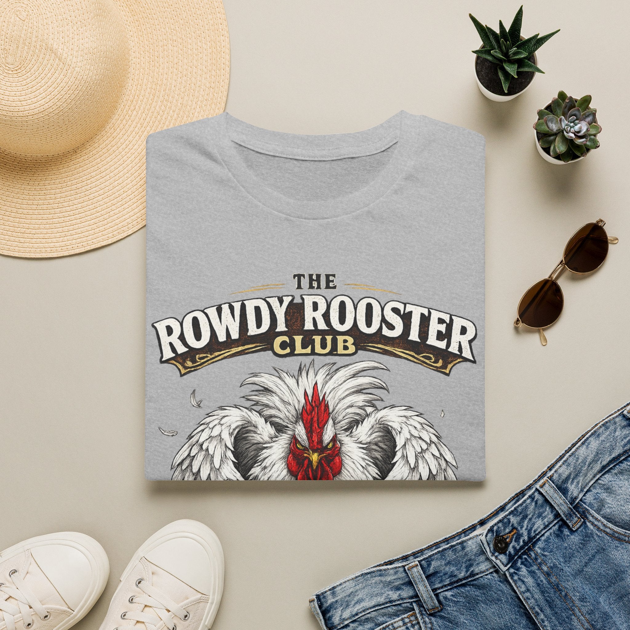 Rooster - Rowdy Rooster Club T-Shirt — 'Meetings Held at Sunrise' Graphic Tee