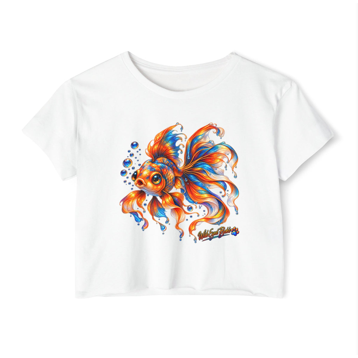 Goldfish Festival Crop Top – Colorful Aquatic Art Women's Crop Tee