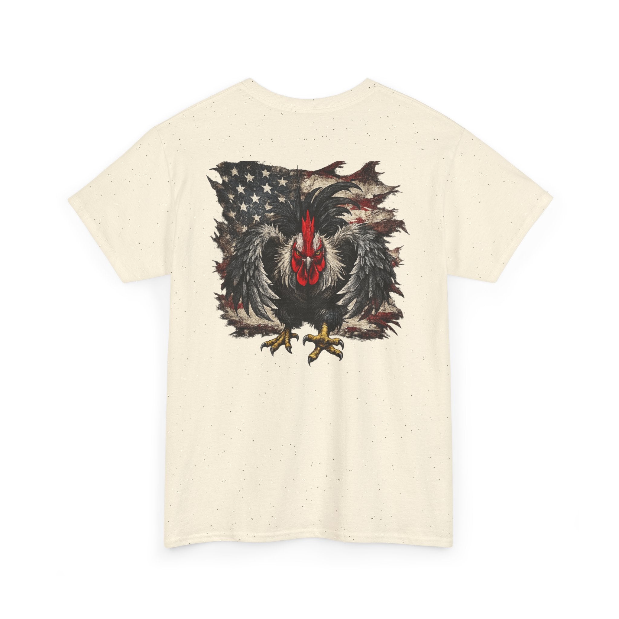 Patriotic Rooster Tee - American Flag Chicken Graphic T-Shirt