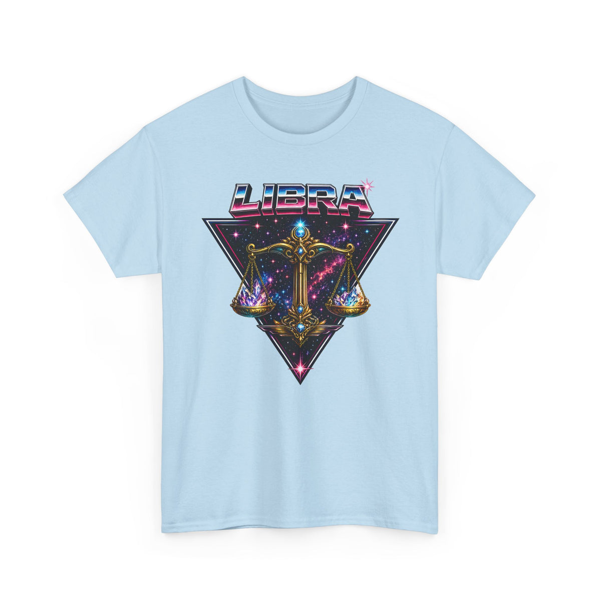 Libra Zodiac T‑Shirt — Retro Cosmic Scales Astrology Tee