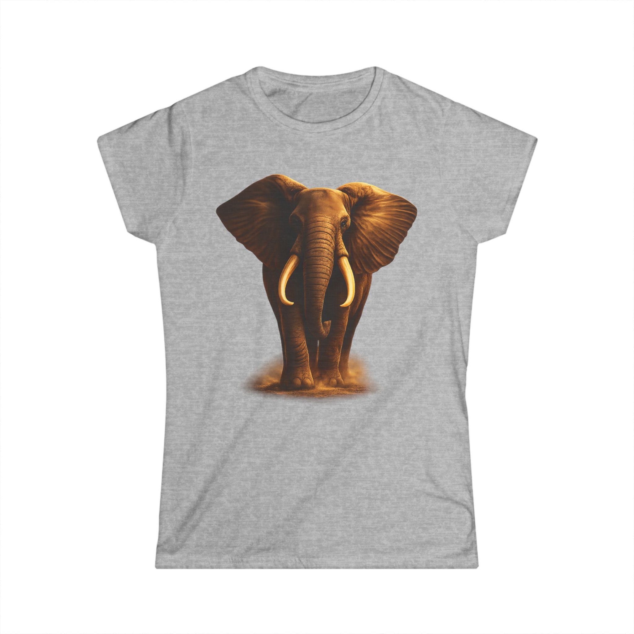 Elephant Portrait Tee — Majestic African Elephant Graphic Women's T-Shirt