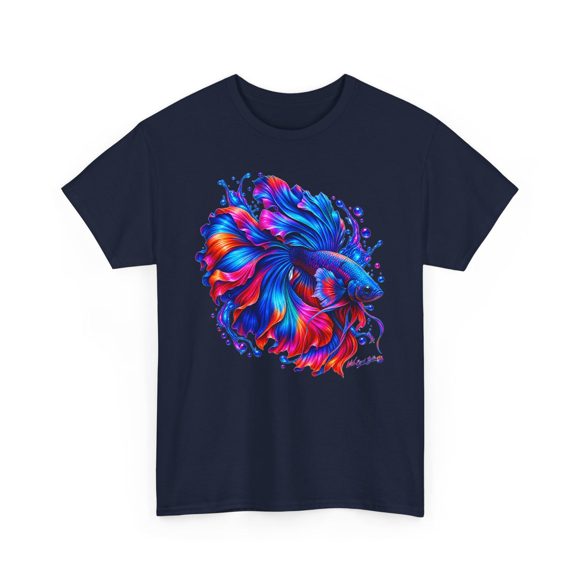 Betta Fish Art Tee — Vibrant Colorful Aquarium Fish Graphic T-Shirt