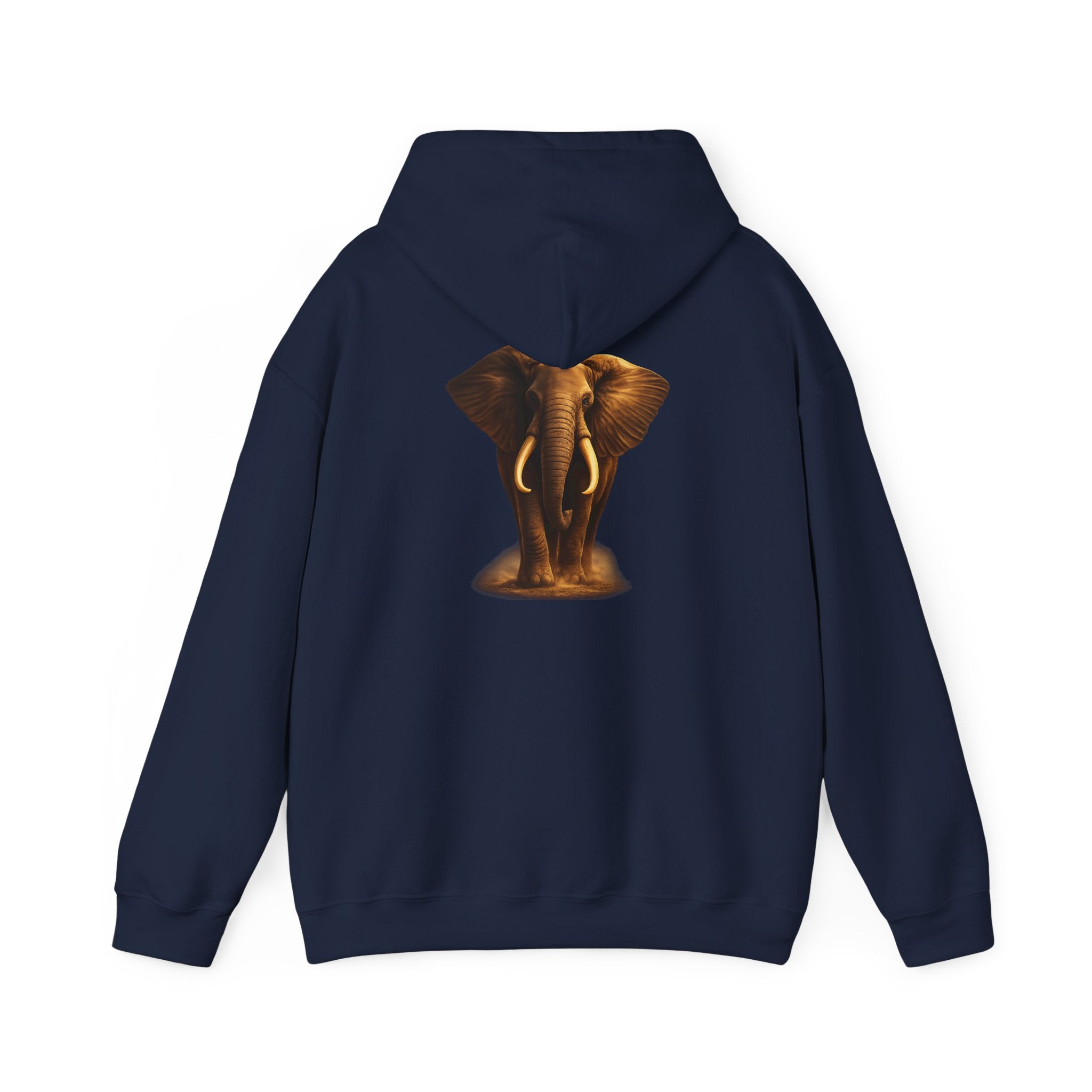 Elephant Portrait Hoodie — Majestic African Elephant Graphic Sweatshirt