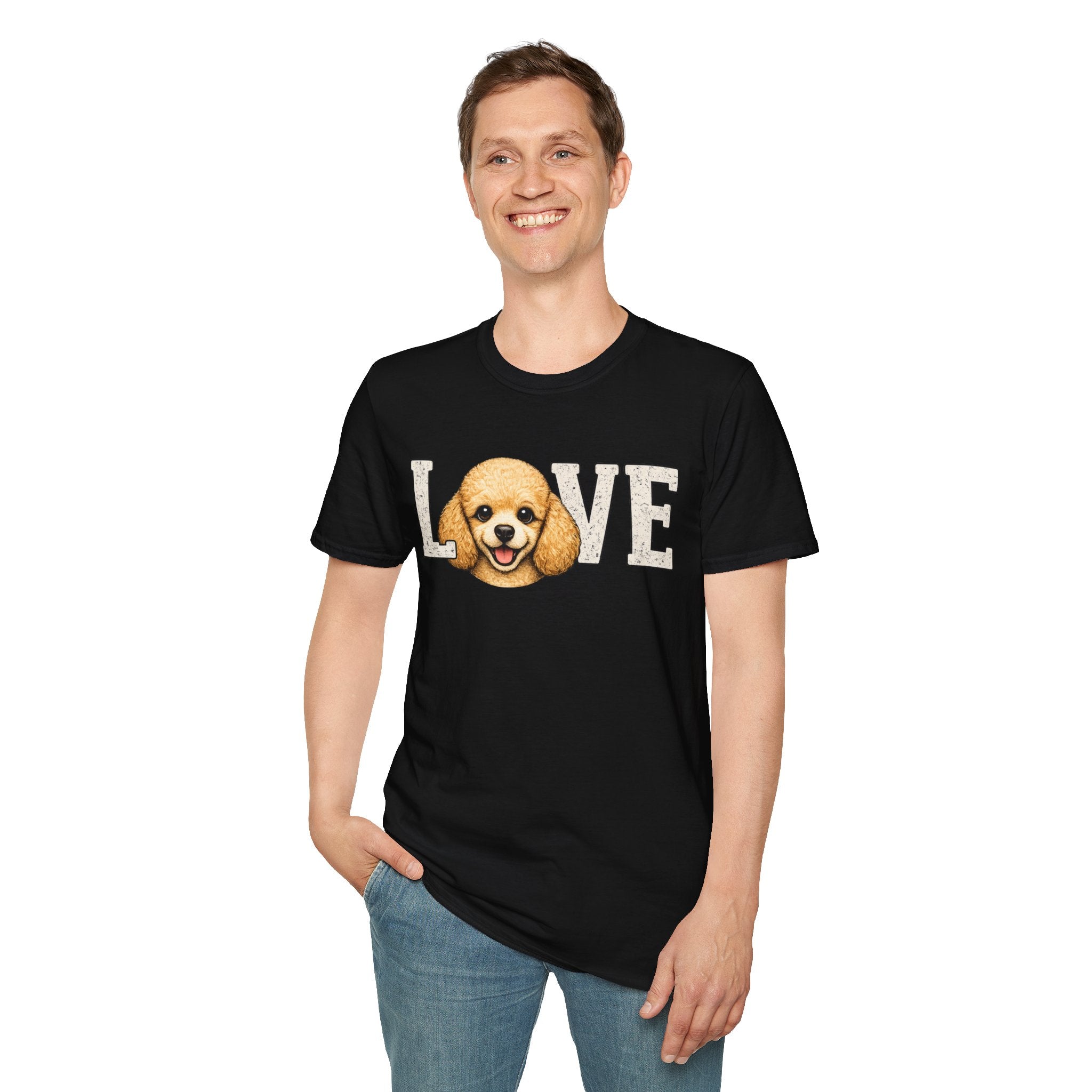 Poodle pup T-Shirt — Cute Poodle Face Tee for Dog Lovers