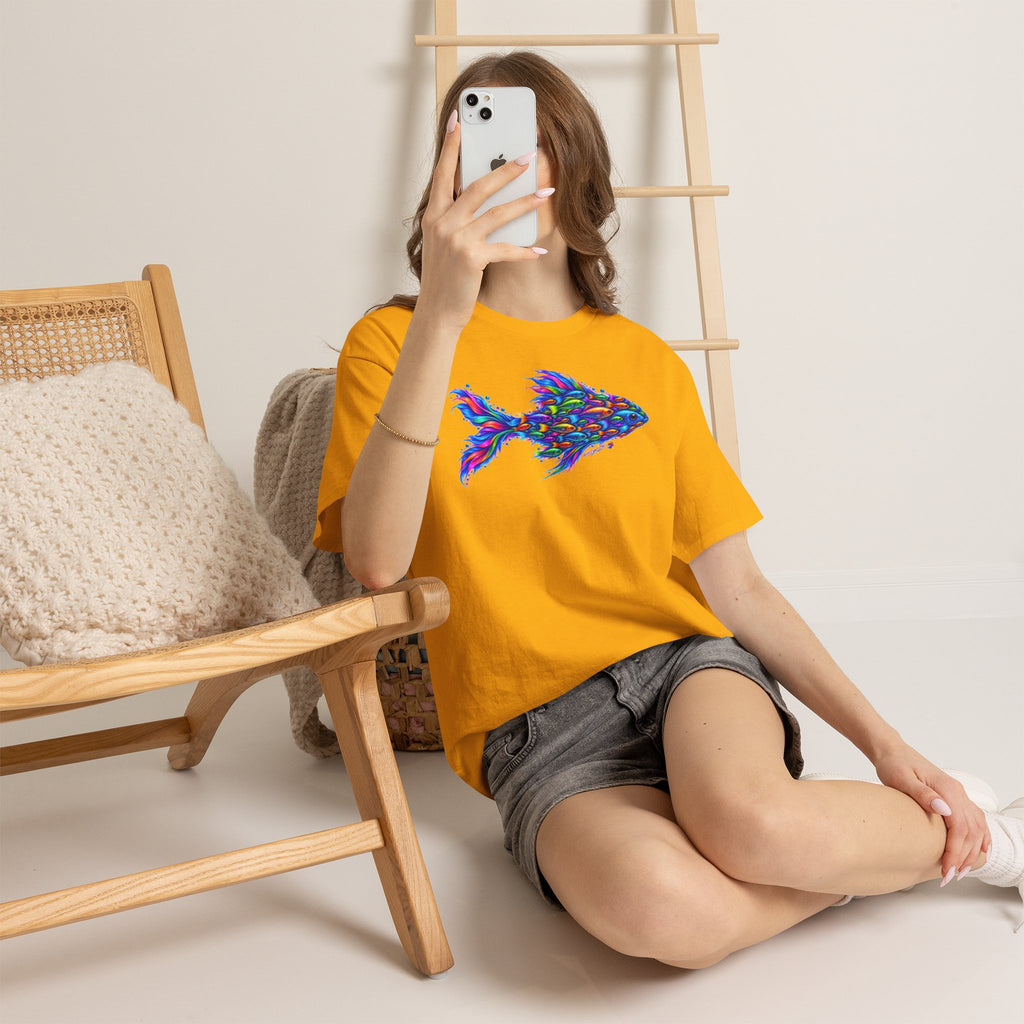 Colorful Fish Graphic Tee — Vibrant Ocean Art T-Shirt