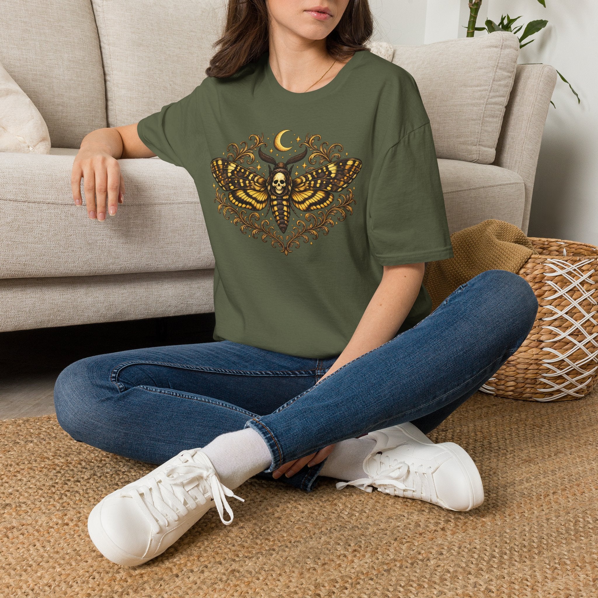 Moth & Moon Gothic Skull T-Shirt
