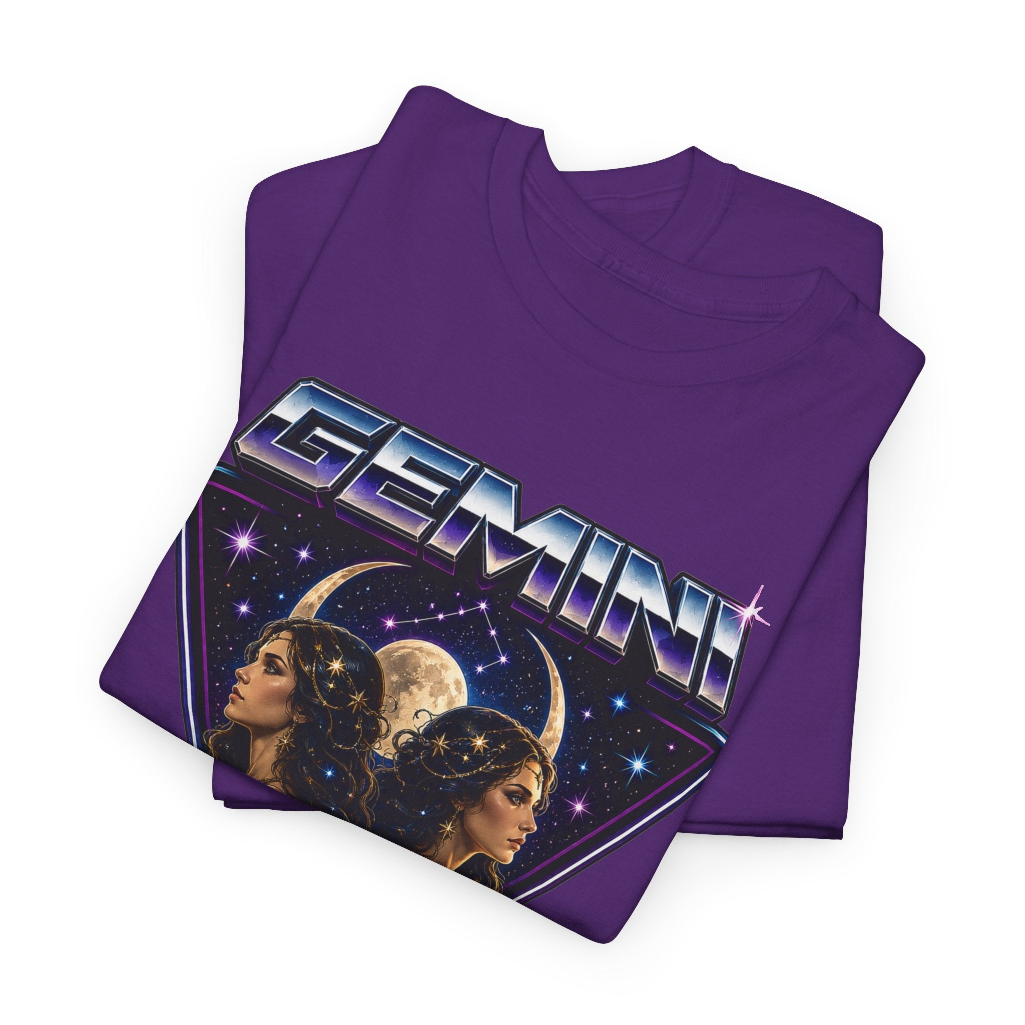 Gemini Zodiac Tee — Retro Twin Goddess Astrology T-Shirt