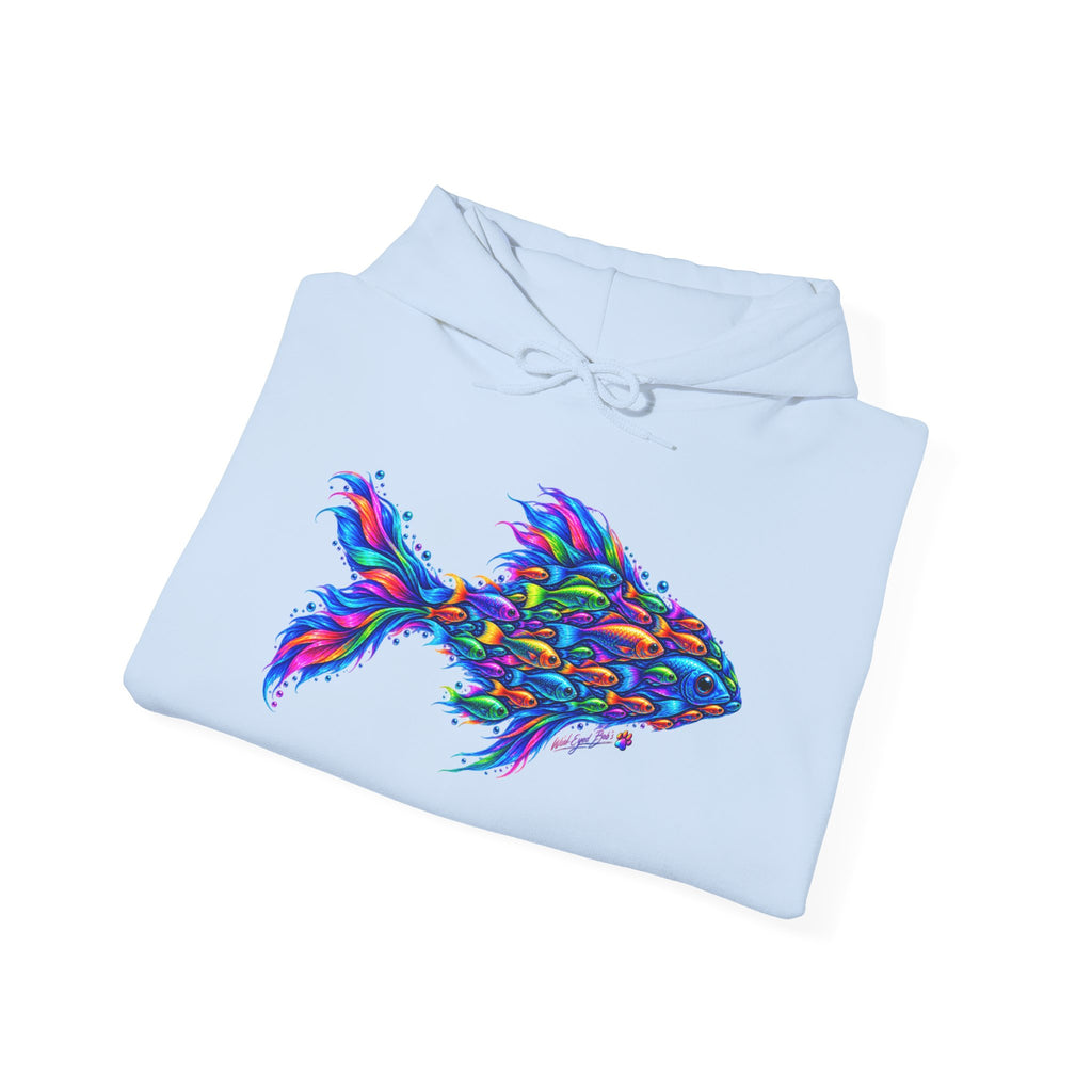 Fish Hoodie — Colorful Abstract Fish Graphic Pullover