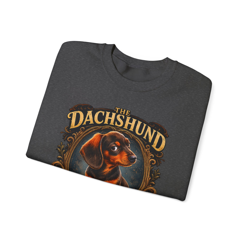 Dachshund Crewneck Sweatshirt - "The Dachshund: The Long and Short of It" Vintage Dog Portrait