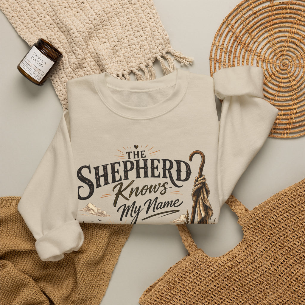 The Shepherd Knows My Name Sweatshirt — Christian Faith Crewneck