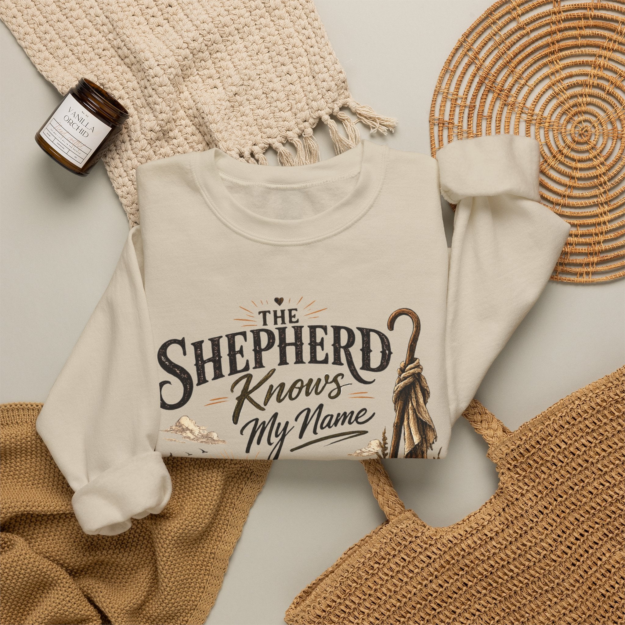 The Shepherd Knows My Name Sweatshirt — Christian Faith Crewneck